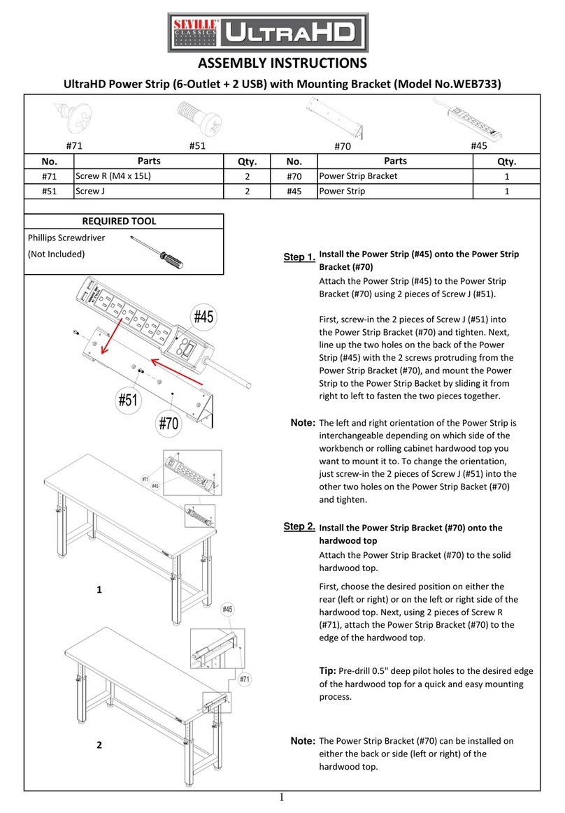 Seville Classics UltraHD WEB733 Assembly instructions