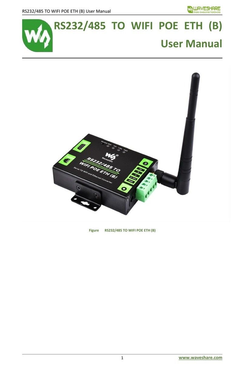 Waveshare RS232/485 TO WIFI POE ETH (B) user manual