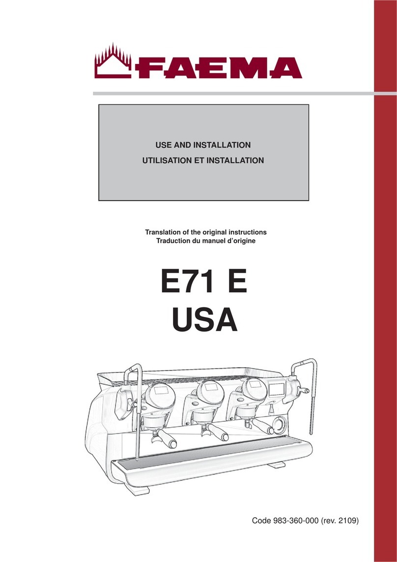 Faema E71 E Use and installation
