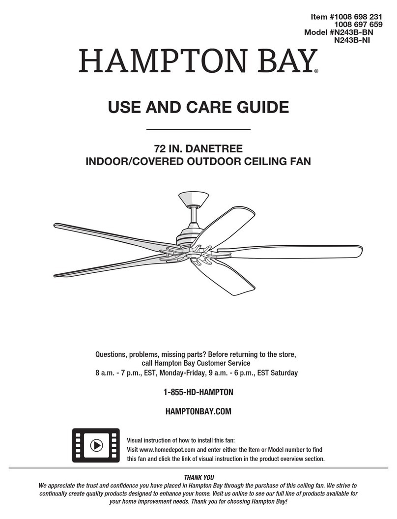 HAMPTON BAY DANETREE N243B-BN User manual