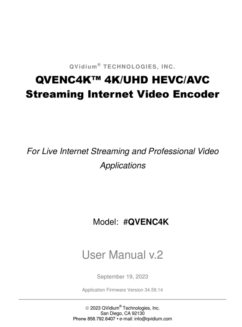 Qvidium QVENC4K 4K/UHD HEVC/AVC user manual