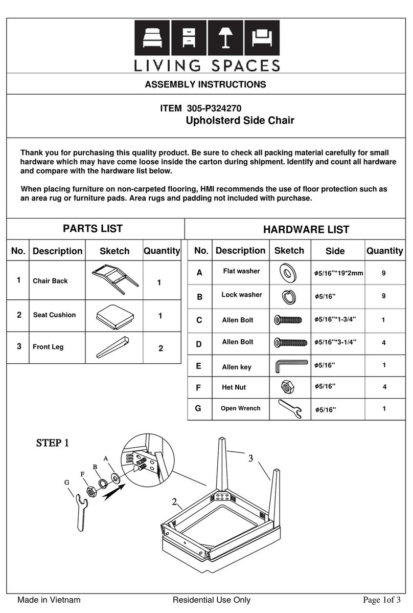 Living Spaces Westridge 305-P324270 User manual