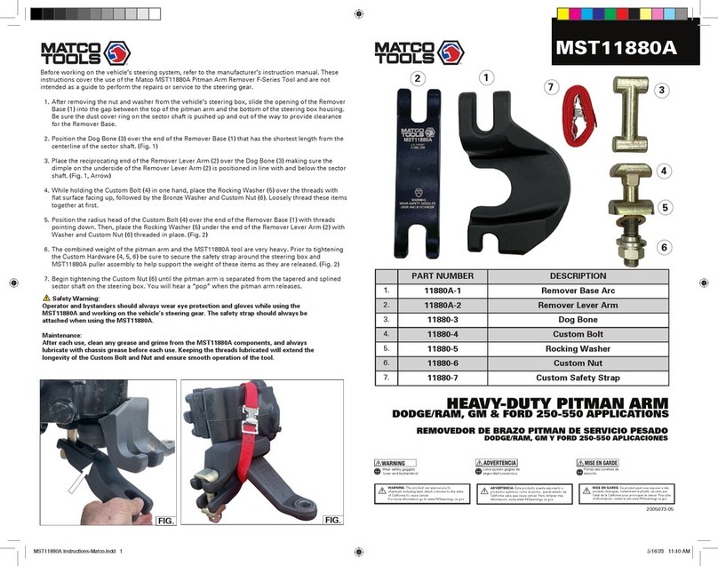 Matco Tools MST11880A User manual