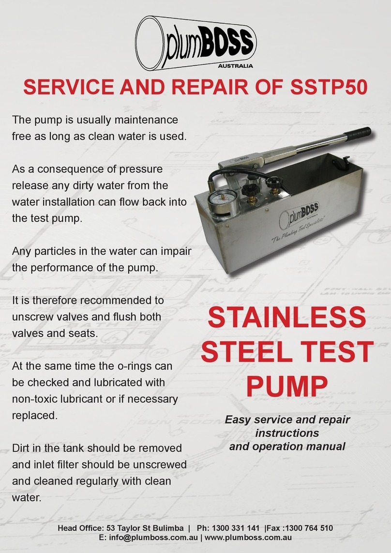 plumBOSS SSTP50 Service and repair manual