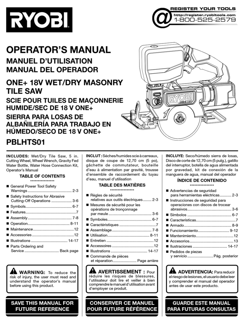 Ryobi PBLHTS01 User manual