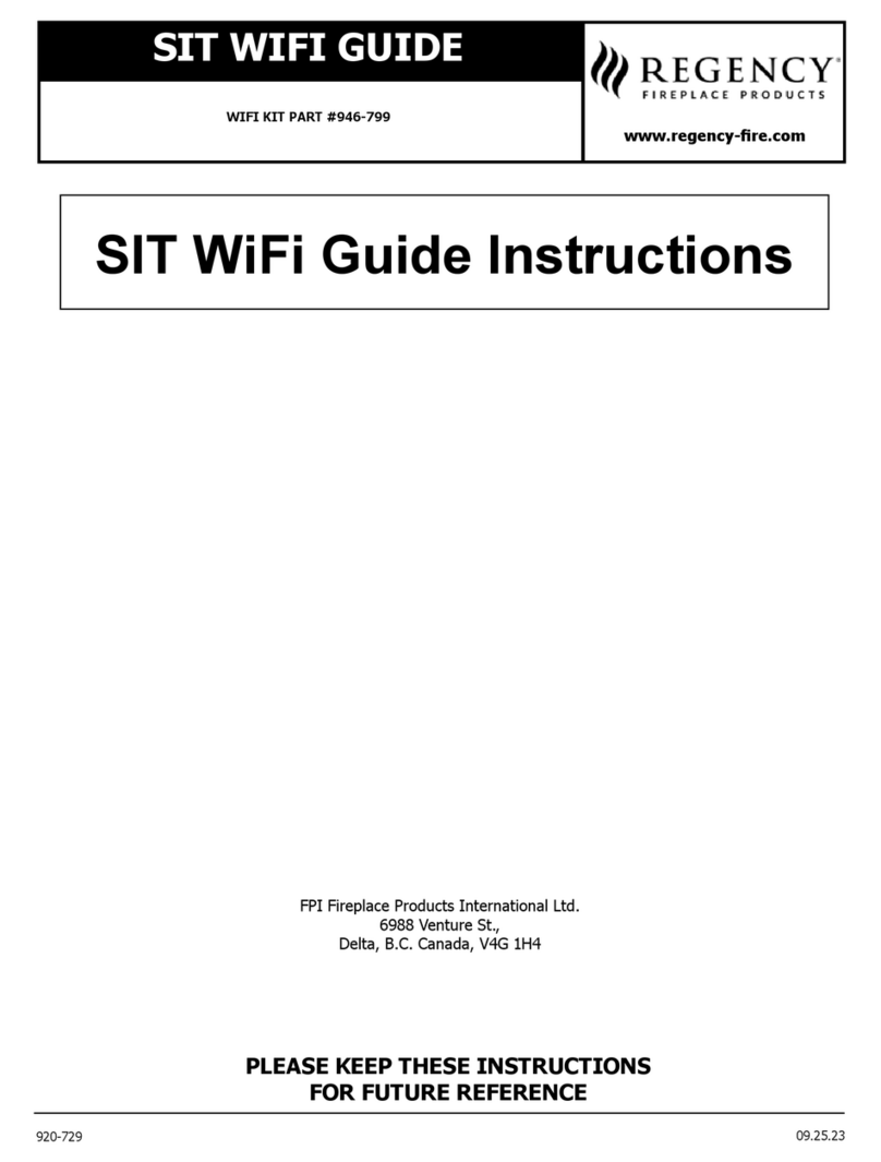 Regency Fireplace Products SIT WiFi Guide User manual