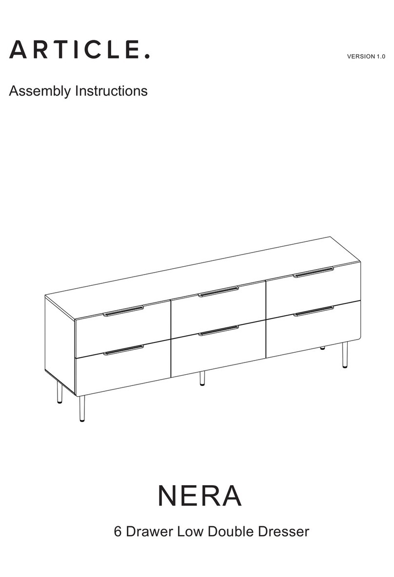 Article NERA 6 Drawer Double Dresser User manual