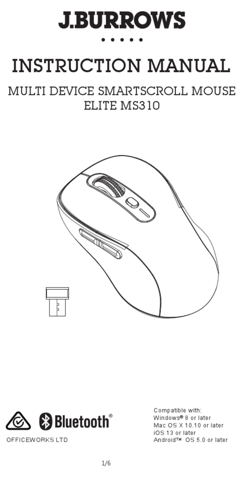 J.Burrows ELITE MS310 User manual