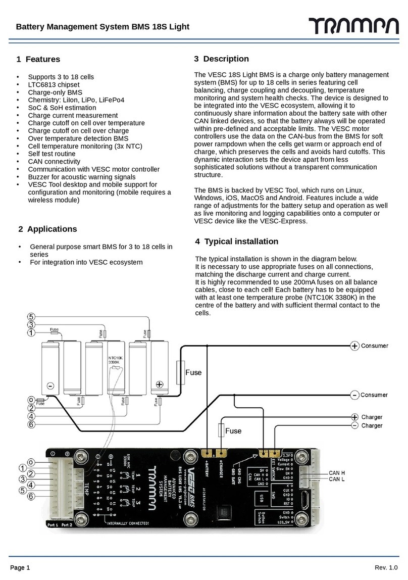 TRAMPA BMS 18S Light quick start guide