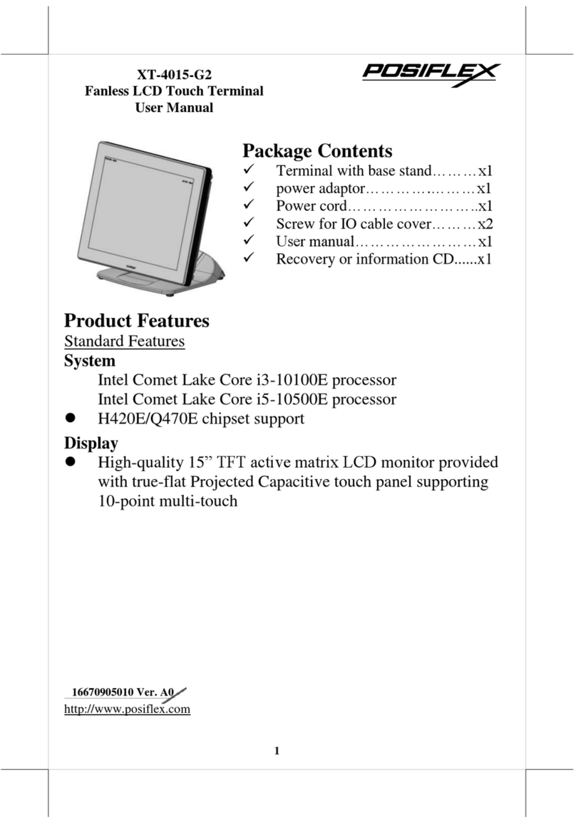 POSIFLEX XT-4015-G2 User manual