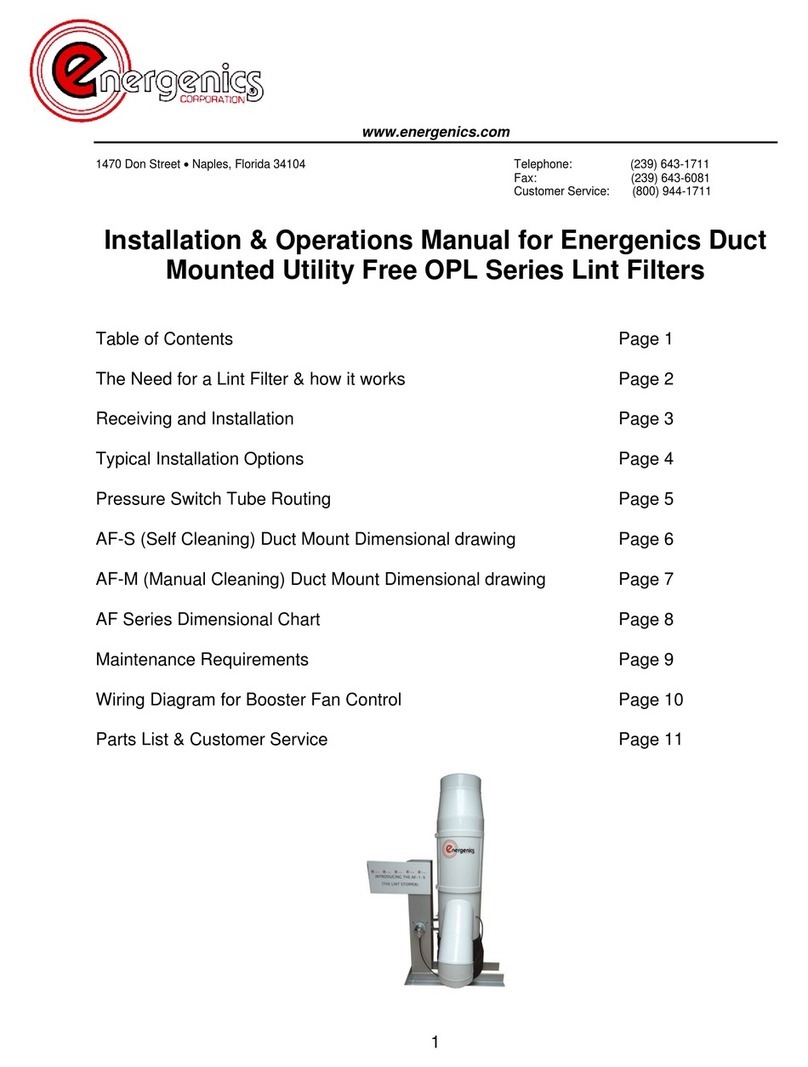 Energenics OPL Series Installation & operation manual