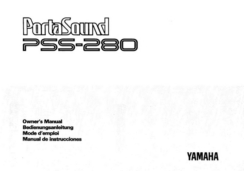 Yamaha PortaSound PSS-280 owner's manual