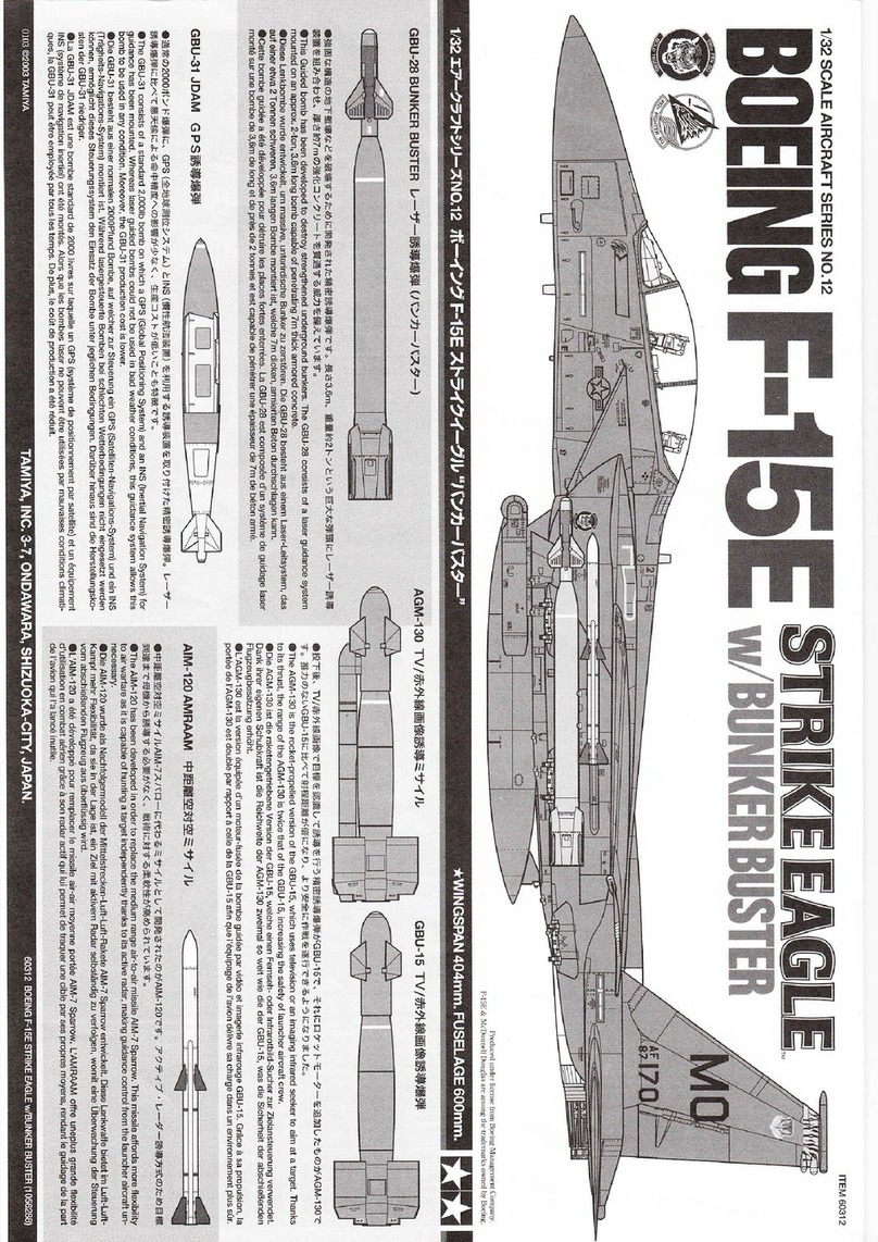 Tamiya BOEING F-15E STRIKE EAGLE W/BUNKER BUSTER manual