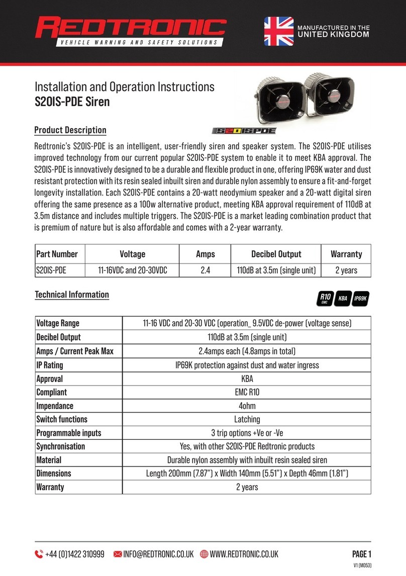 Redtronic S20IS-PDE Installation and operation instruction