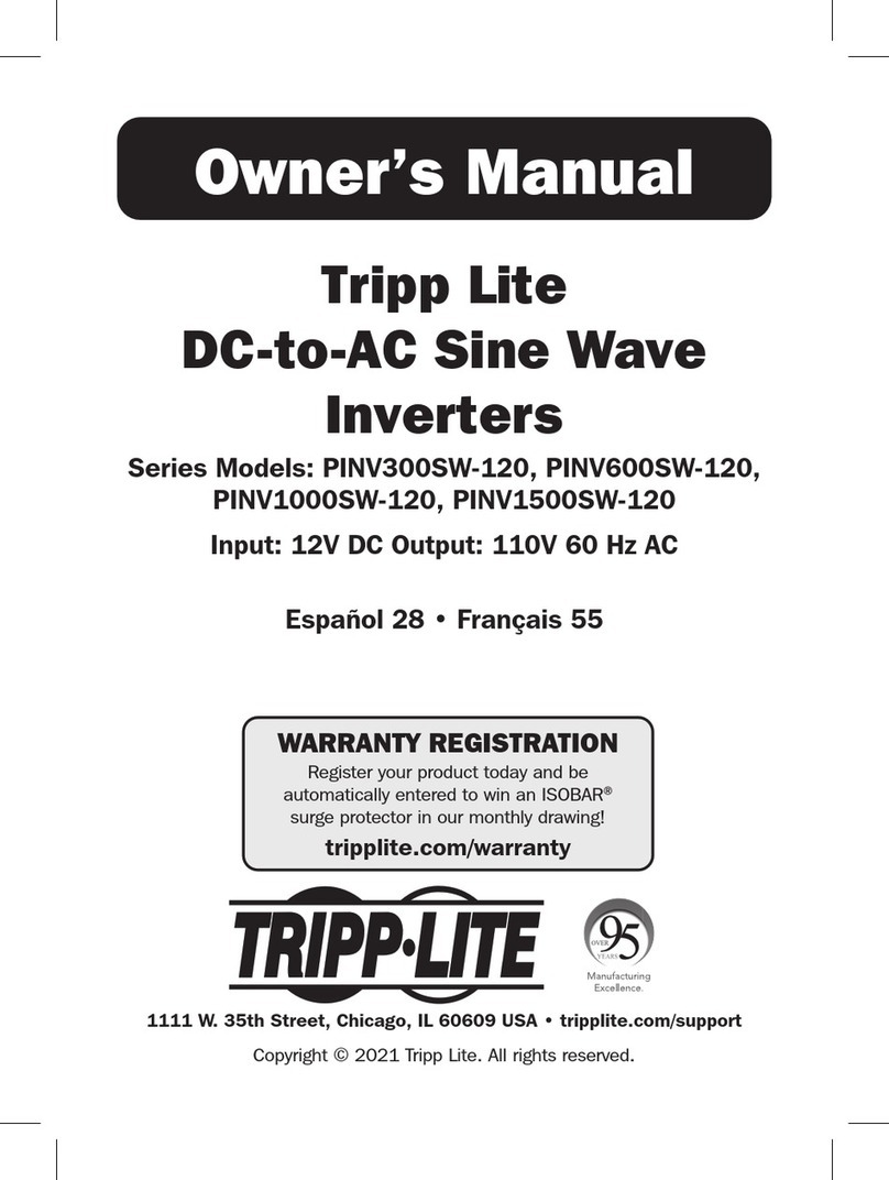 Tripp Lite PINV300SW-120 User manual Tripp Lite PINV300SW-120 User manual