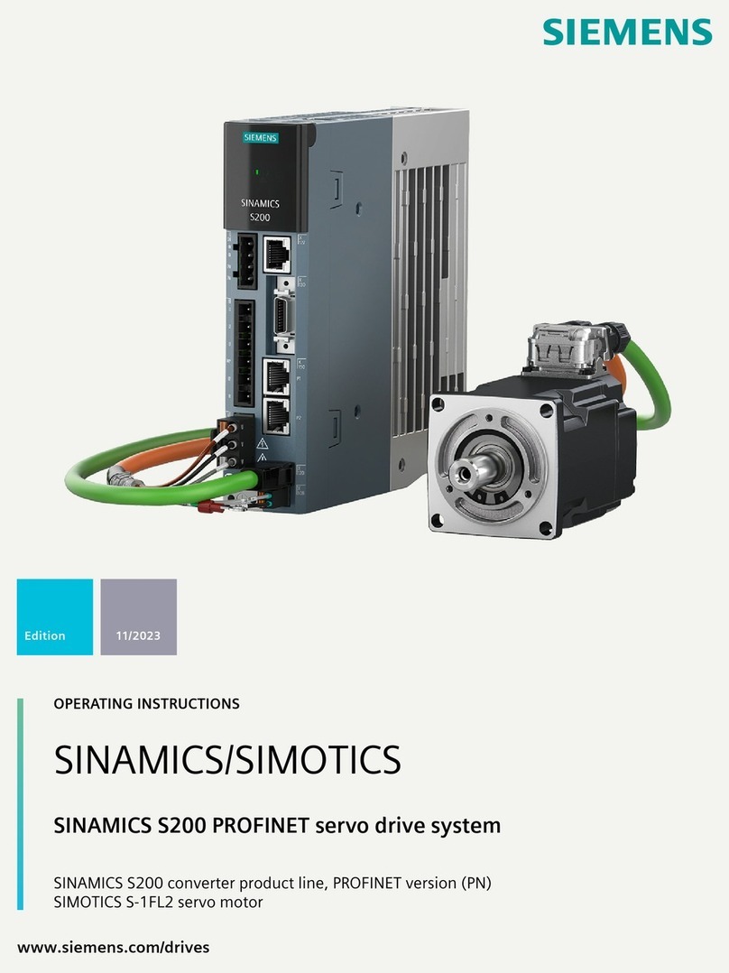 Siemens SINAMICS SIMOTICS S200 PROFINET operating instructions