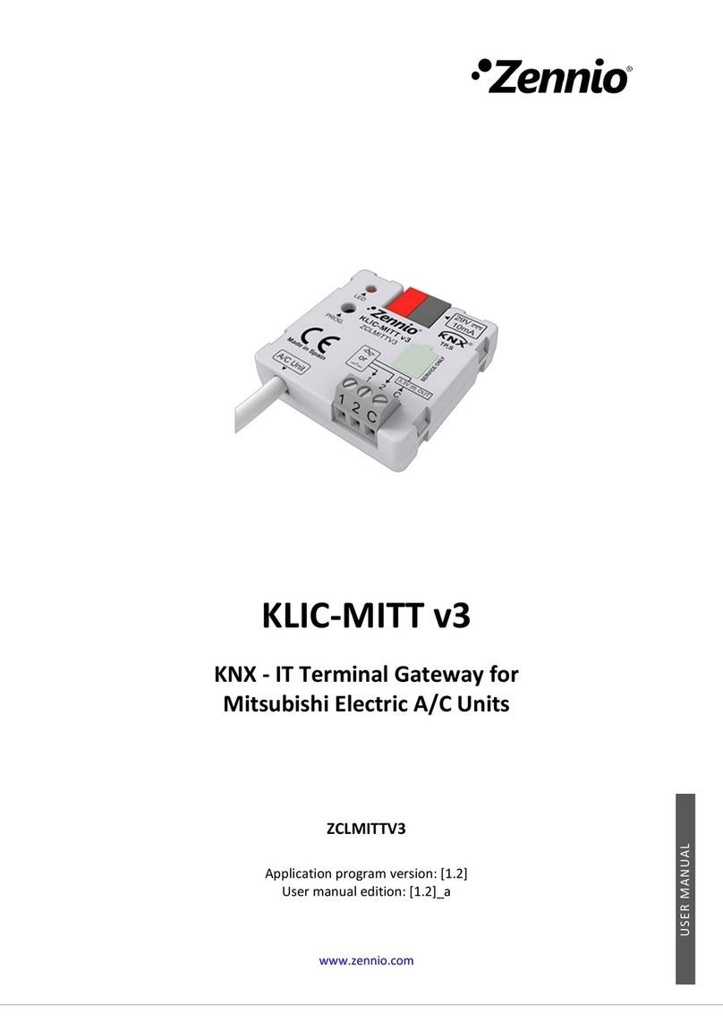 Zennio KLIC-MITT v3 User manual Zennio KLIC-MITT v3 User manual