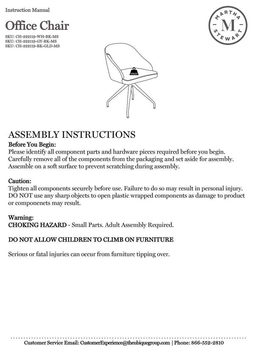 Martha Stewart CH-222119-WH-BK-MS User manual Martha Stewart CH-222119-WH-BK-MS User manual