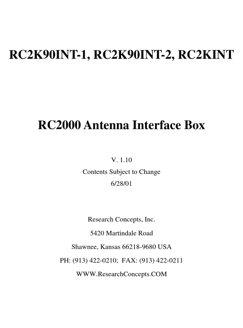 RESEARCH CONCEPTS RC2K90INT-1 User manual