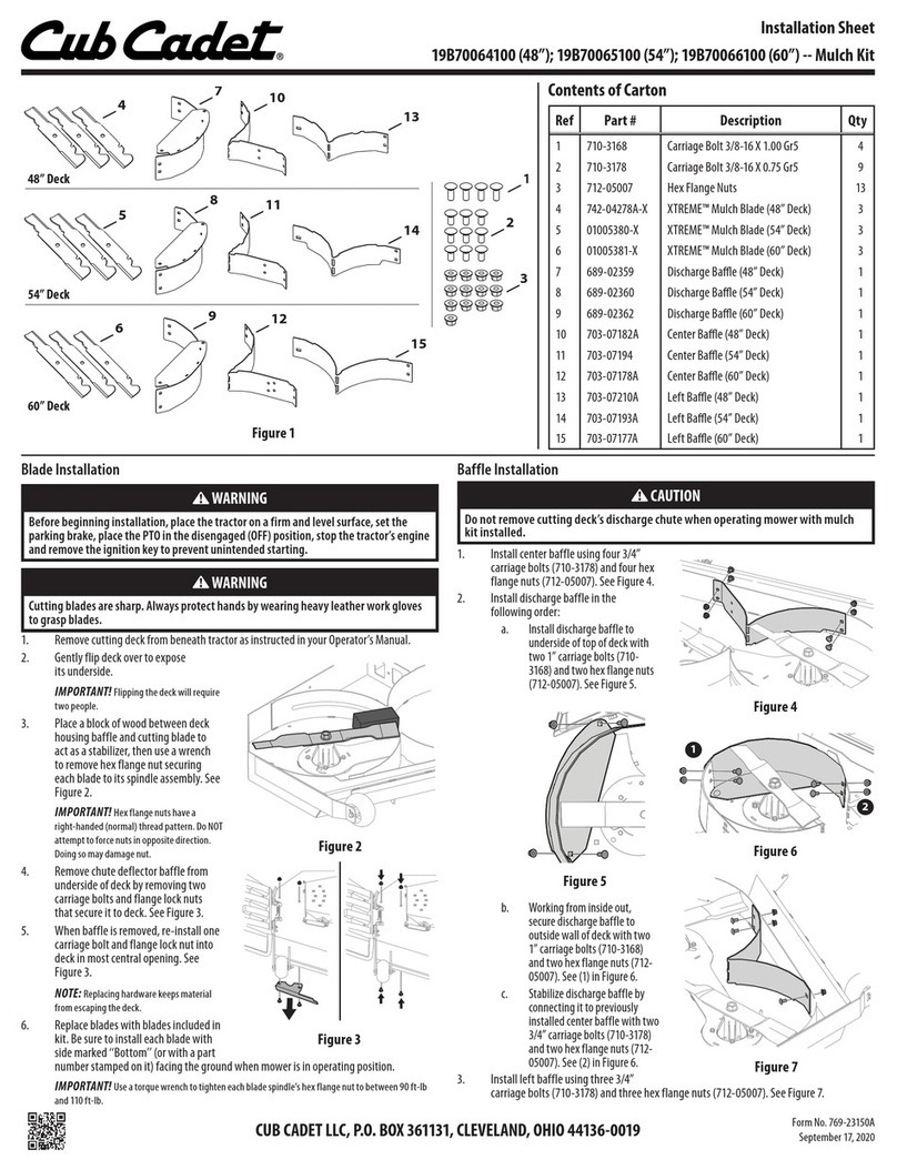 Cub Cadet 19B70064100 Assembly instructions