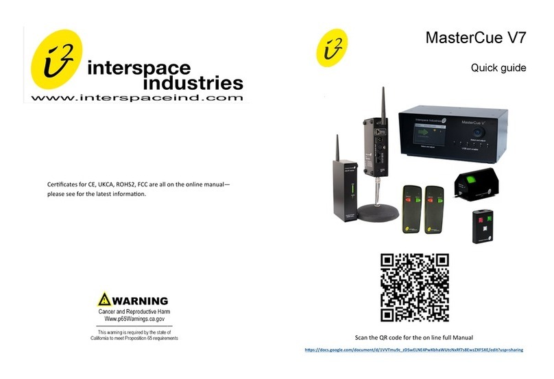 Interspace Industries MasterCue V7 User manual