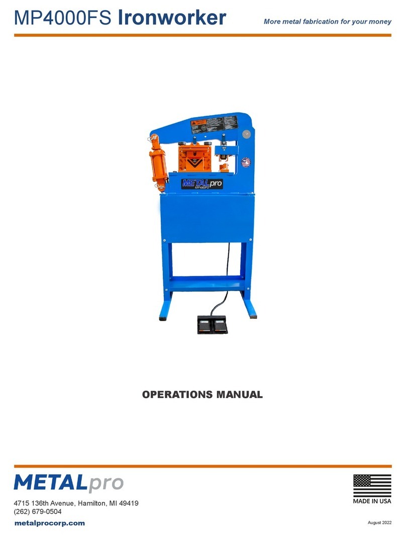 METALpro MP4000FS Operation manual