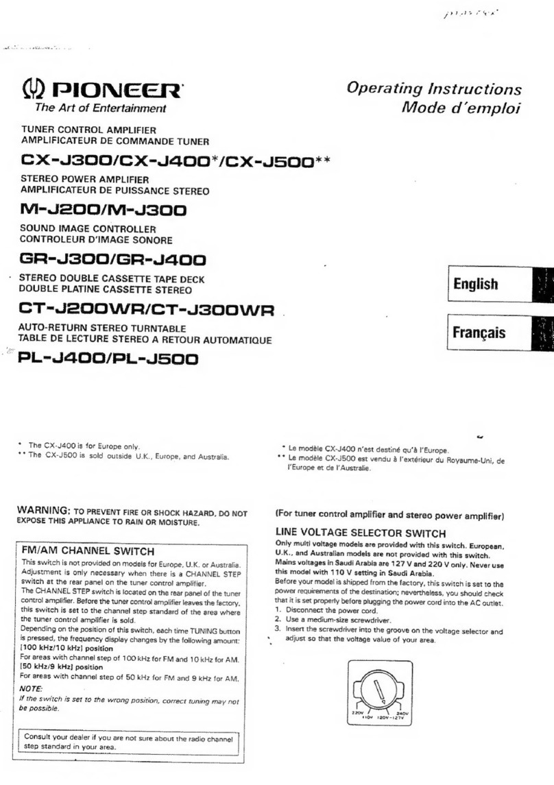 Pioneer CX-J300 User manual