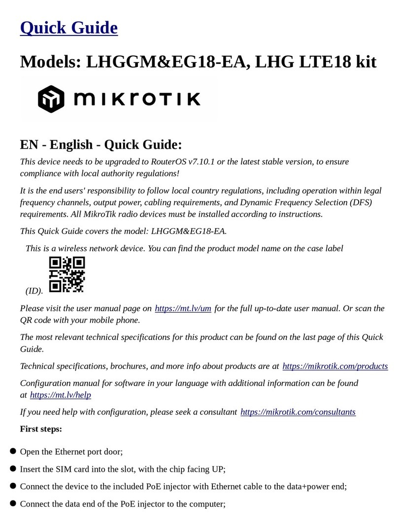 MikroTik LHGGM&EG18-EA User manual