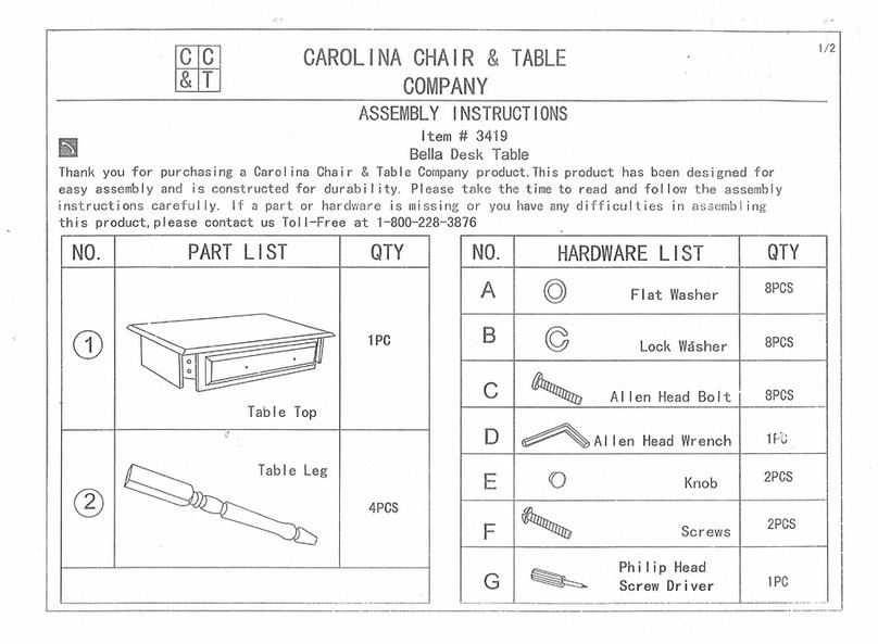 CC&T 3419 Assembly instructions CC&T 3419 Assembly instructions