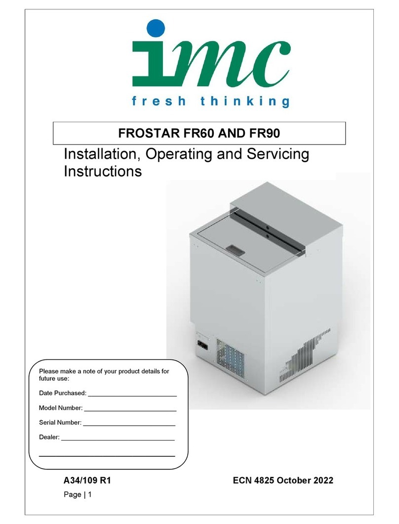 IMC Frostar FR60 Installation, operating and servicing instruction