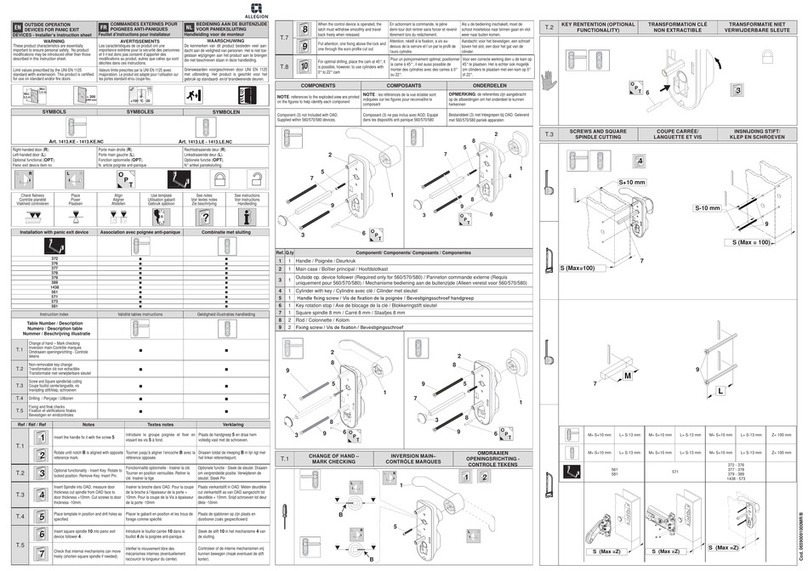 Allegion 1413.KE Instruction Manual Allegion 1413.KE Instruction Manual