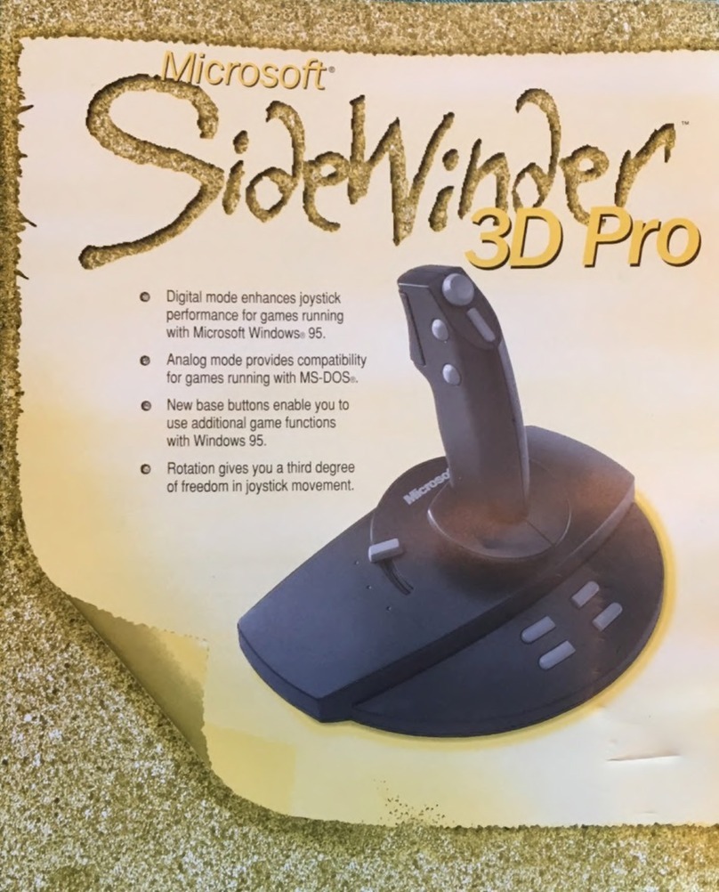 Microsoft SideWinder 3D Pro User manual