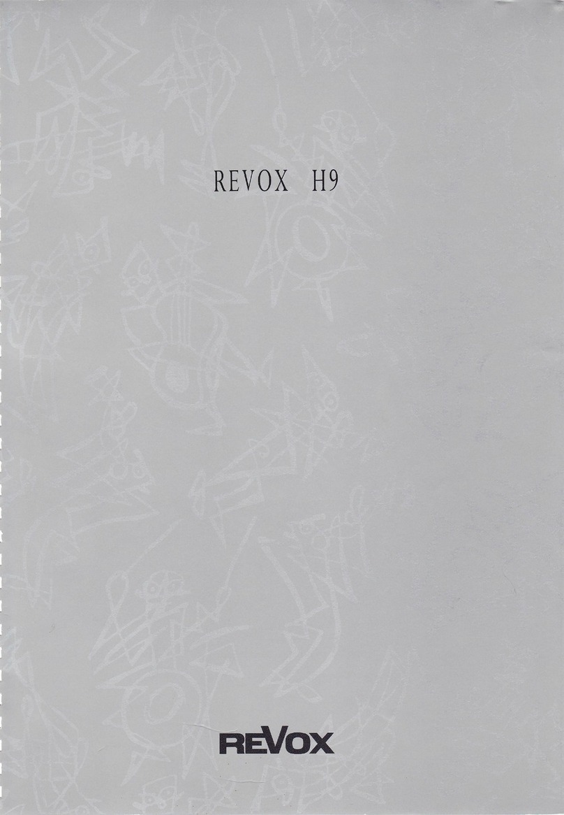 Revox H9 Instruction sheet