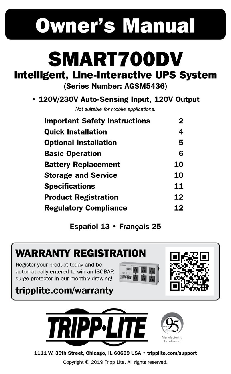Tripp Lite SMART700DV User manual