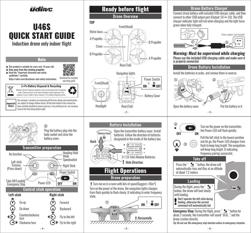 UDI R/C U46S quick start guide