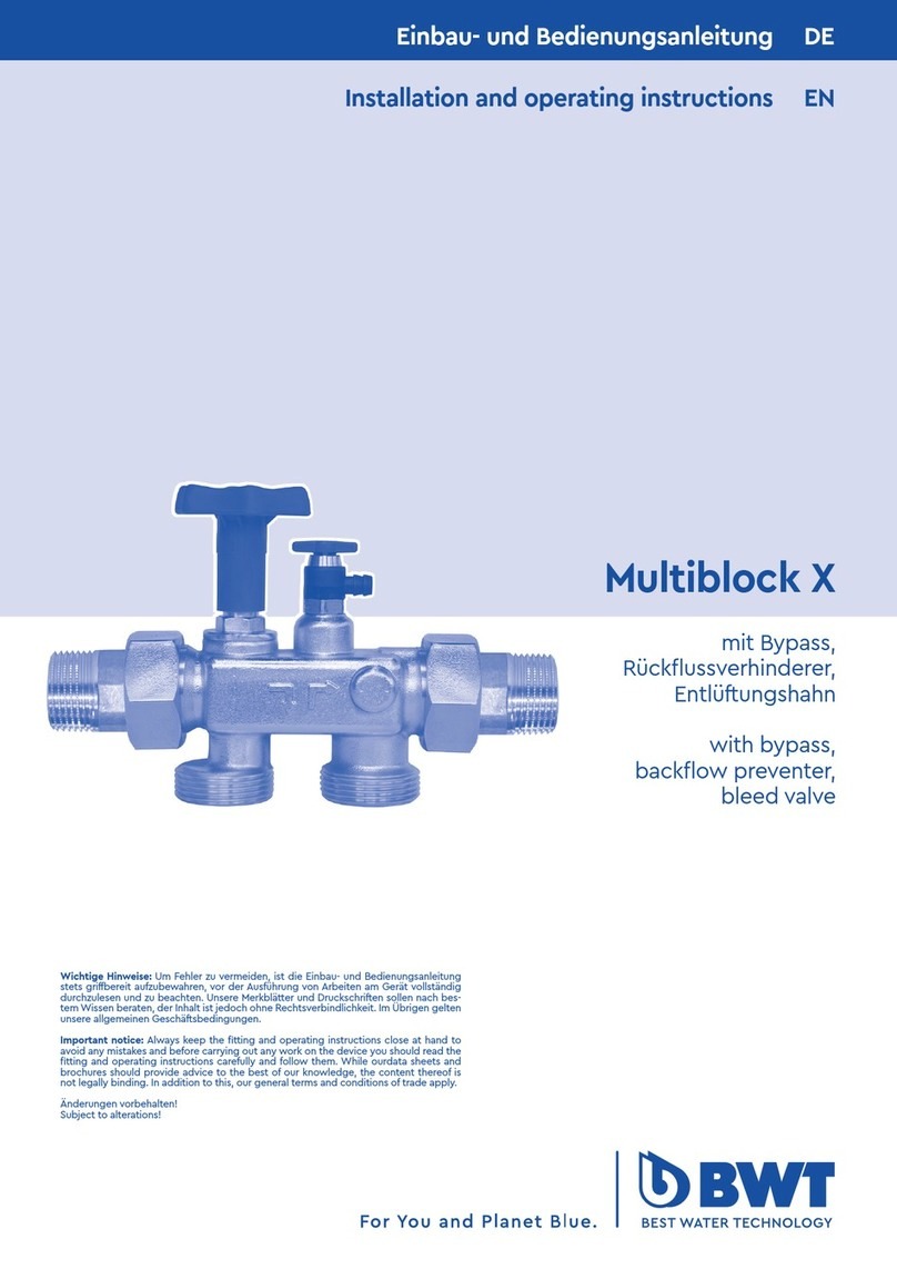 BWT Multiblock X Installation and operating instructions