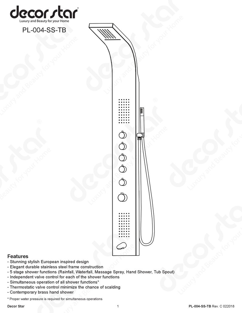 Decor Star PL-004-SS-TB User manual