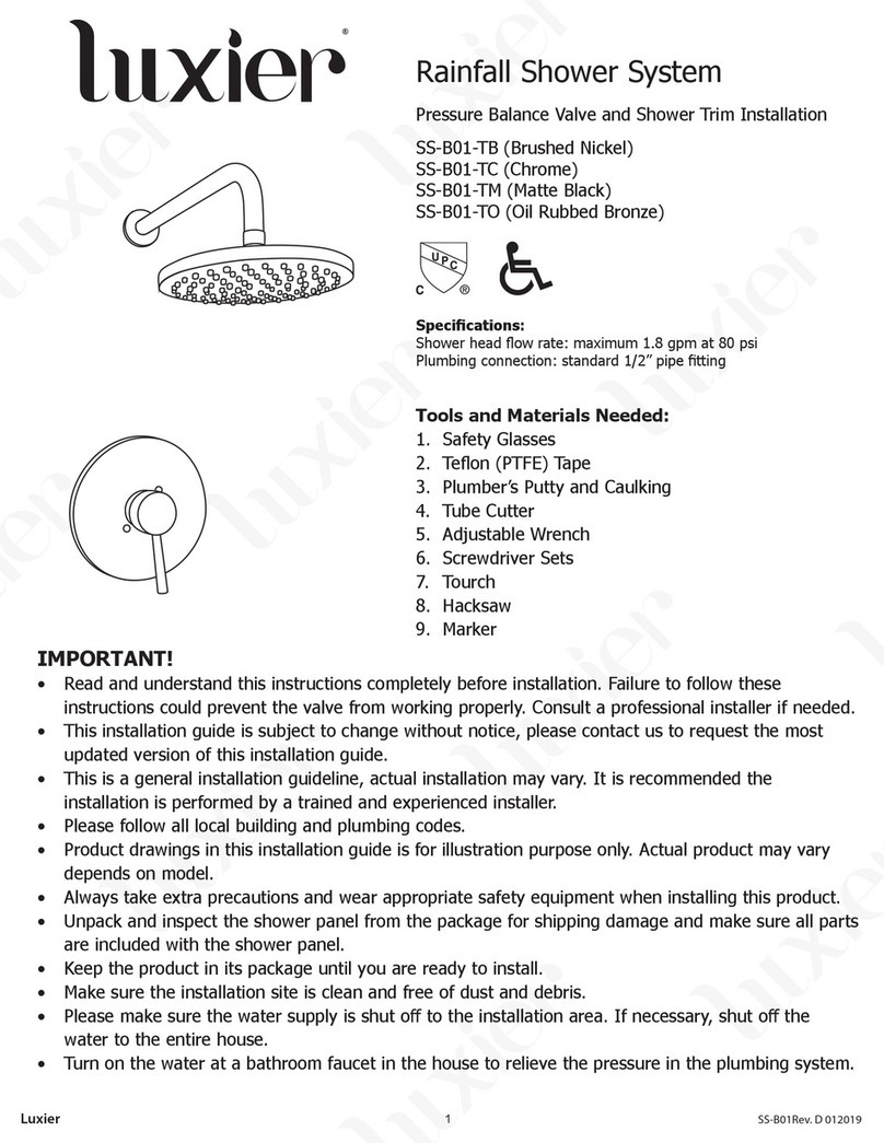 Luxier SS-B01-TB User manual Luxier SS-B01-TB User manual