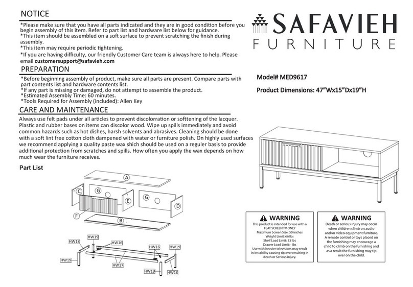 Safavieh Furniture Lylia MED9617 manual