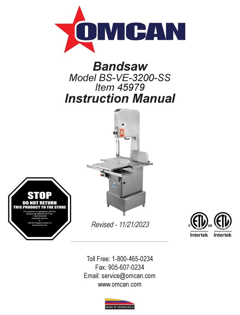 Omcan BS-VE-3200-SS User manual