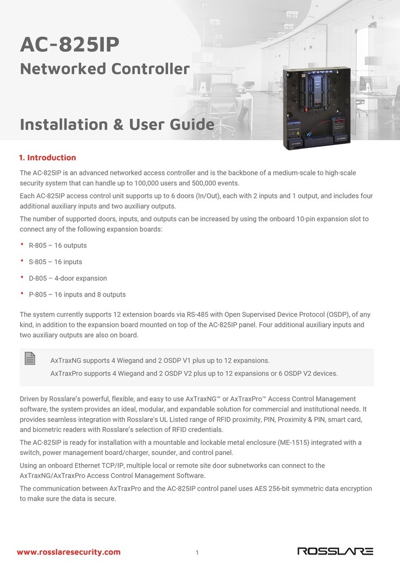 Rosslare AC-825IP Operation manual Rosslare AC-825IP Operation manual