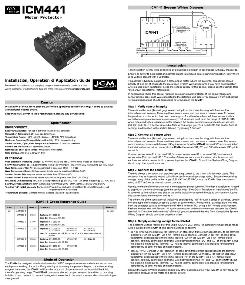 ICM Controls ICM441 Installation, operation & application guide