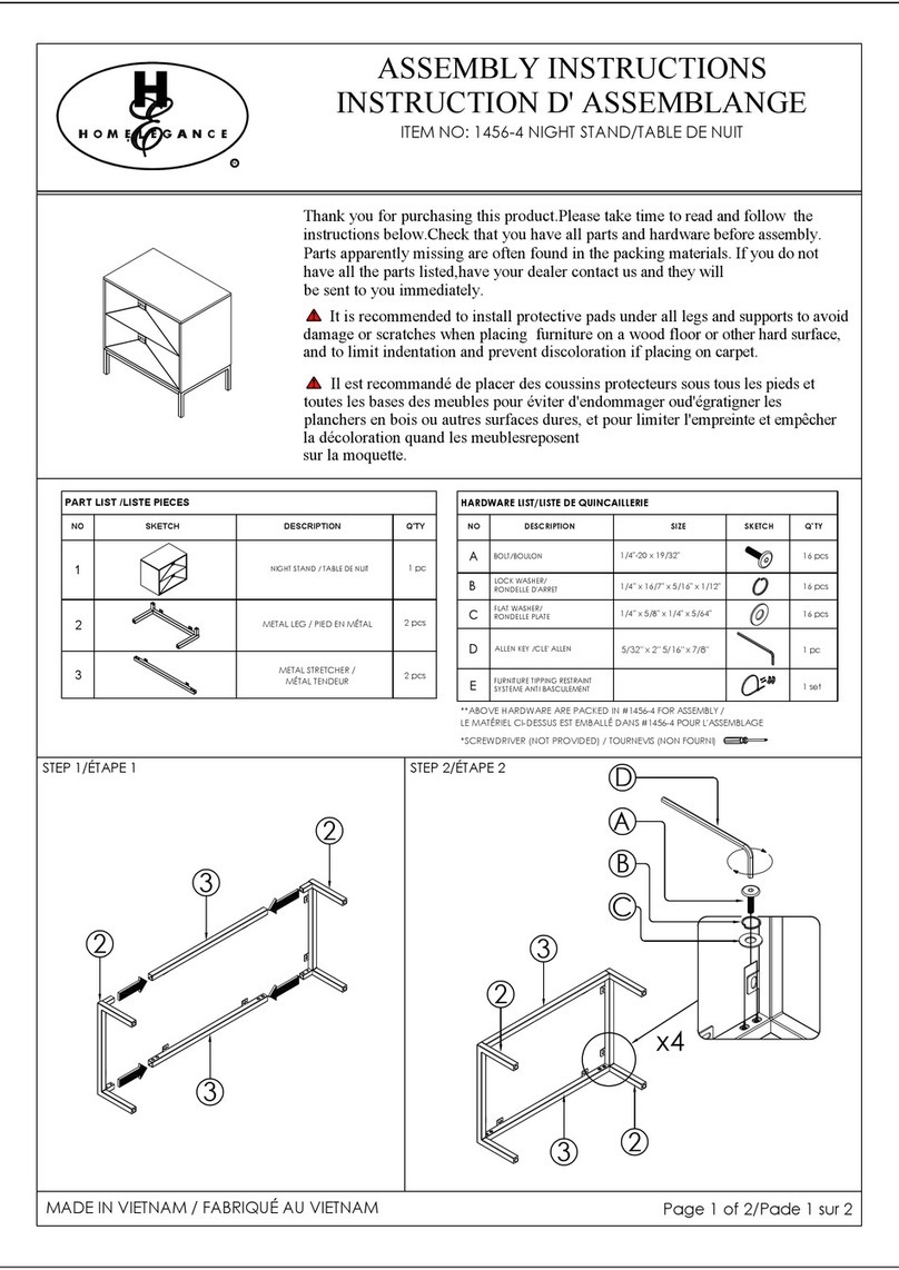 Homelegance 1456-4 Assembly instructions Homelegance 1456-4 Assembly instructions