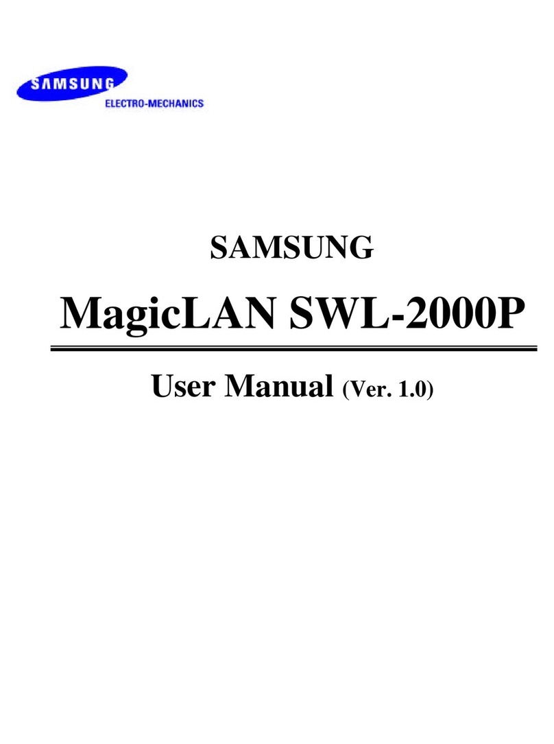 Samsung MagicLAN SWL-2000P user manual Samsung MagicLAN SWL-2000P user manual