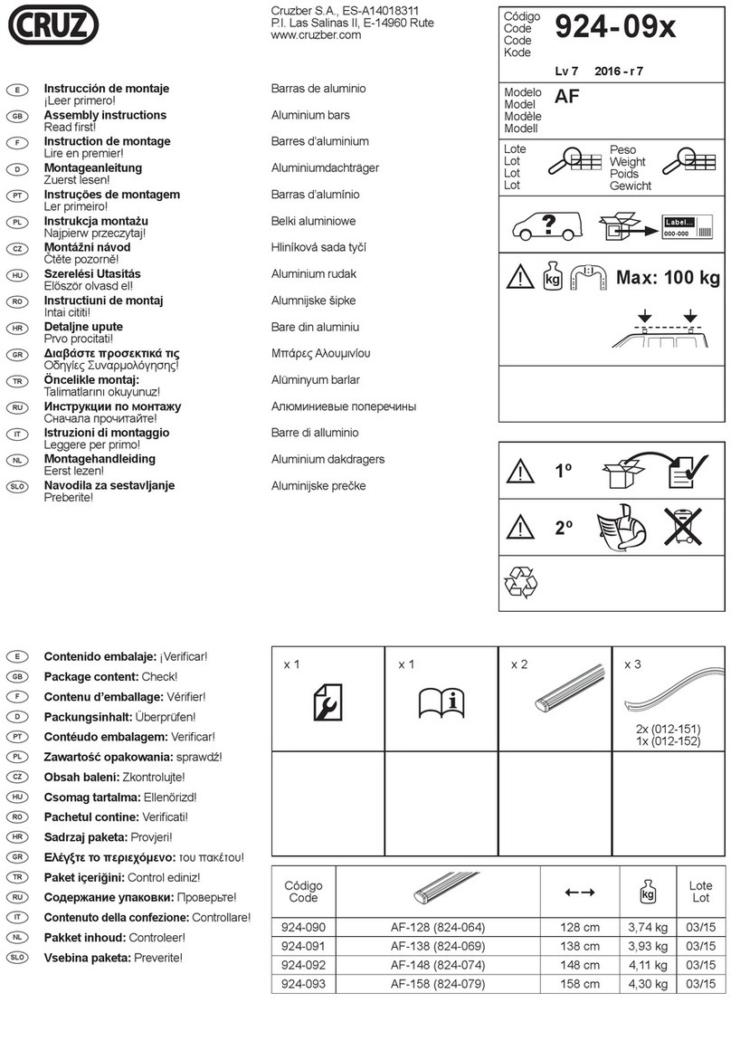 Cruz AF Assembly instructions Cruz AF Assembly instructions