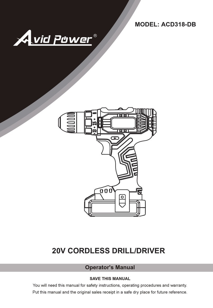 Avid Power ACD318-DB Operator's manual