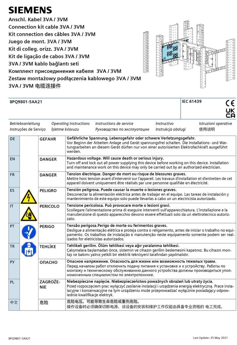 Siemens 8PQ9801-5AA21 User manual