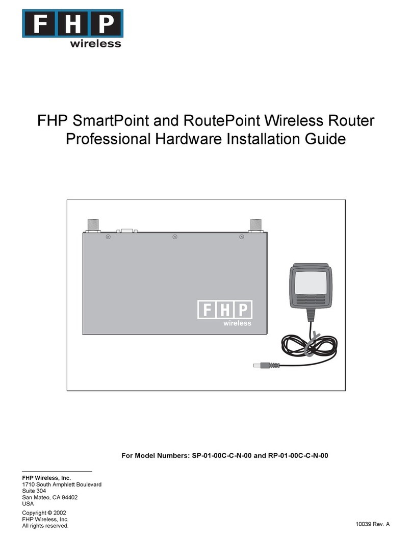 FHP RoutePoint RP-01-00C-C-N-00 Hardware installation guide
