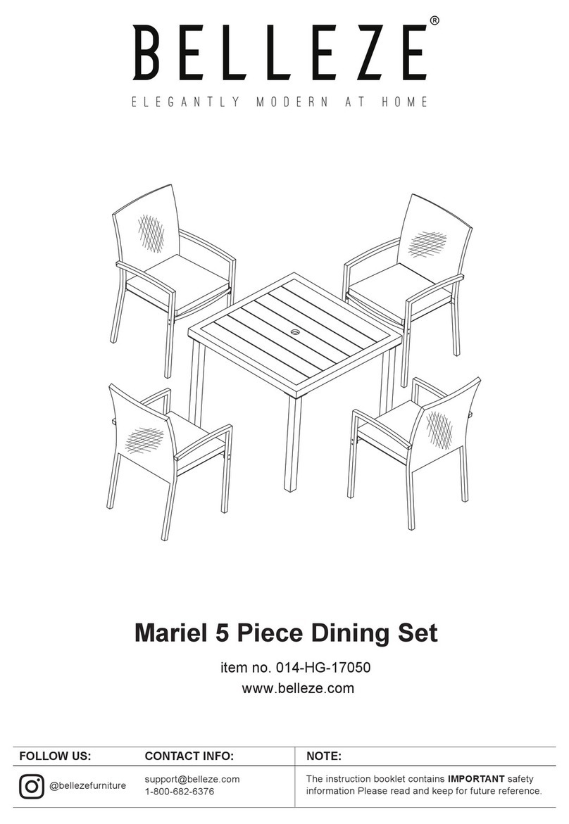 Belleze Mariel 014-HG-17050 Assembly instructions