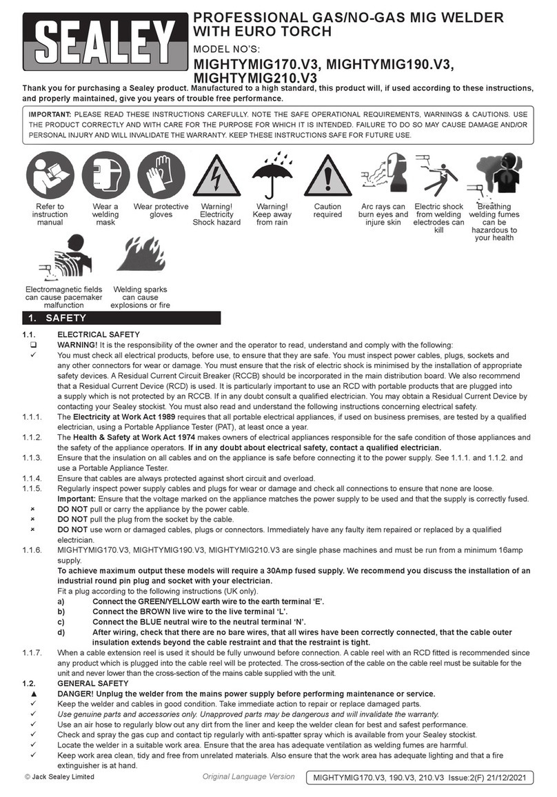 Sealey MIGHTYMIG170.V3 User manual